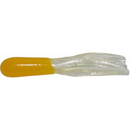 Bola 1.5 in. Crappie Tube, Yellow & Pearl, 10PK BO2966797